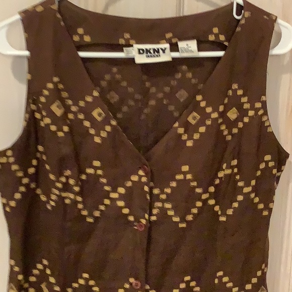 DKNY Linen Sleeveless Dress - Picture 4 of 8